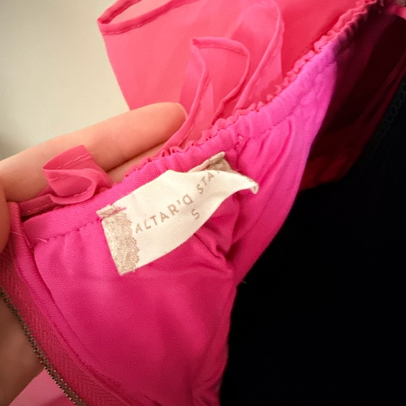 Pink Strapless Ruffled Dress - Picture 4 of 5